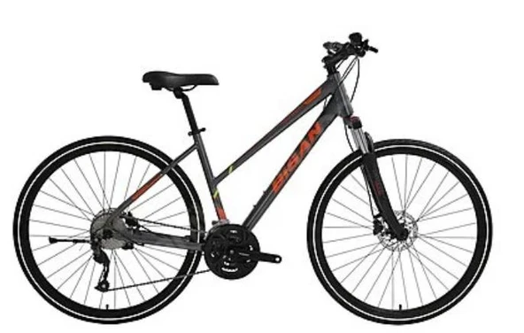 Bisan TRX 8300 Tourney 45 CM Mat Gri Turuncu Şehir Bisikleti ürün görseli