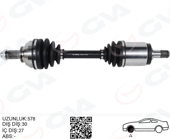 GVA 4499119 KOMPLE AKS ÖN SOL BMW E46 XD Xİ 580MM 31607505199 ürün görseli