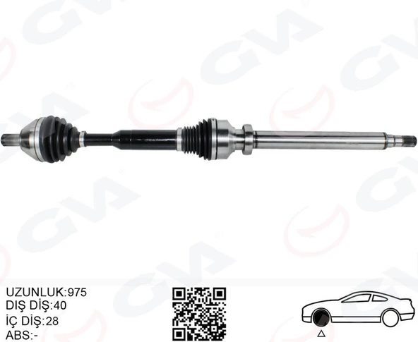 GVA 4499164 ÖN AKS KOMPLE SAG VOLVO XC60 I 10>15 D3-D4-T5-T6 XC60 II 15> D4 OTOMATİK ŞANZIMAN 8 VİTES 36010216 31325111 ürün görseli 1