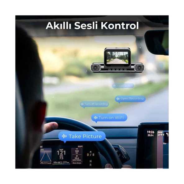 Azdome M660 4K 4 Kameralı 360 Derece Araç Kamerası - 4