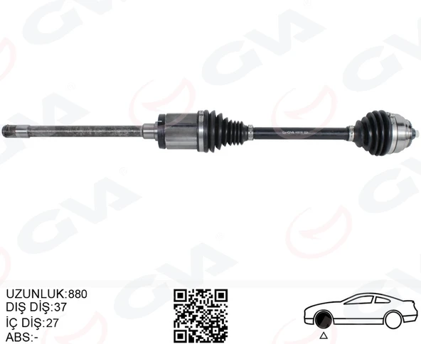 GVA 4499196 KOMPLE AKS ÖN SAĞ BMW X3 F25 X4 F26 880MM 31607619658-31608675014 ürün görseli
