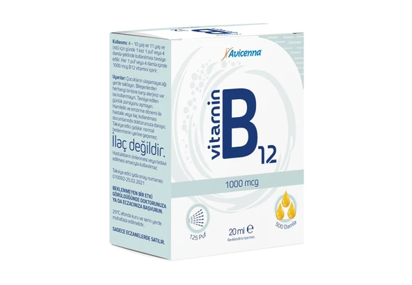 Avicenna Vitamin B12 Sprey 1000 mcg 20 ml ürün görseli