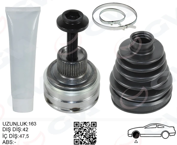 GVA 4475265K AKS KAFASI KÖRÜKLÜ SET DIŞ A4-A5-Q5 2.0TDI 2008 > 8R0498099 ürün görseli 1