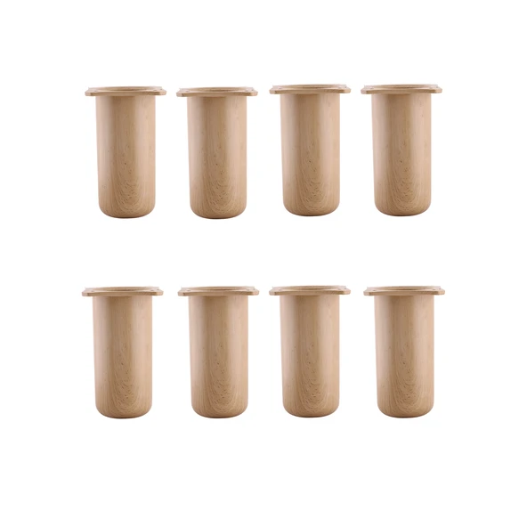 ( 8 Adet ) Plastik Liva Kayın Beji 15 cm Mobilya Kanepe Koltuk Yatak Baza Yükseltme Ayağı Ayakları ürün görseli