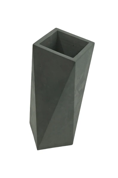 Naturel Seri Beton Vazo Geometrik - 2