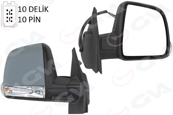 GVA 1029114 DIŞ DİKİZ AYNASI ELEKTRİKLİ SAĞ DOBLO III 2011 MD. SİNYALLİ KATLANIR / POWER FLOK ASTARLI 10 FİŞ 735645699 ürün görseli 1