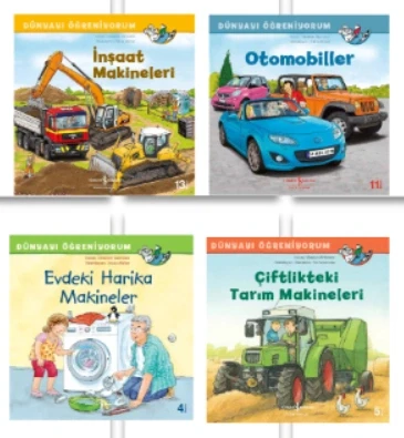 DÜNYAYI ÖĞRENİYORUM İNŞAAT MAKİNELERİ - OTOMOBİLLER - EVDEKİ HARİKA MAKİNELER - ÇİFTLİKTEKİ TARIM MAKİNELERİ ürün görseli