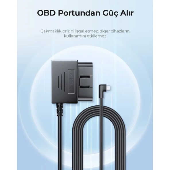 Obd Hardwire Kit Type-C Giriş 7/24 Park Modu Destekli Güç Adaptörü 12-24V - 9