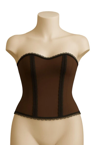 KAHVE MI Emay 9155 F Fırfırlı Terletici Büstiyer ürün görseli