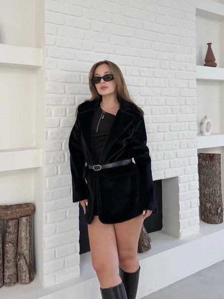 BİÇOMİ Fok ceket premıum kalite siyah st255860 - Resim 2