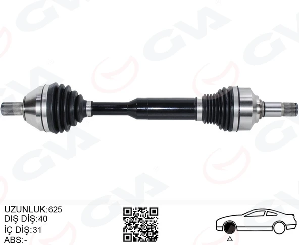GVA 4499178 ÖN AKS KOMPLE SOL VOLVO XC60 I 15>17 D4-D3 MANULE 6 VİTES 36010064-31325701