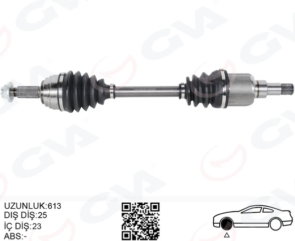 GVA 4433105 ÖN AKS KOMPLE SOL FORD YENI COURIER 17>1.5-1.6 TDCI -1.0 ECOBOOST JT763B437AB-2236025 ürün görseli 1
