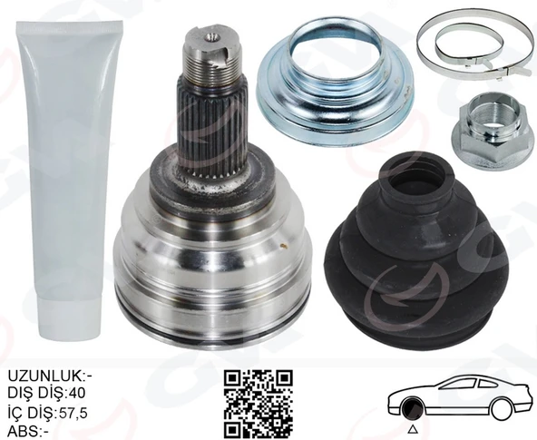 GVA 4499015K AKS KAFASI DIŞ ARKA SAĞ/SOL BMW X5 E53 00>07 141.5MM 33207500914-33207500915 ürün görseli 1