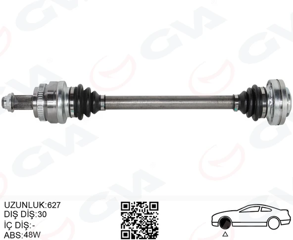 GVA 4499204 KOMPLE AKS ARKA SOL BMW X3 E83 04> 627MM 31217540115-33213428179 ürün görseli 1