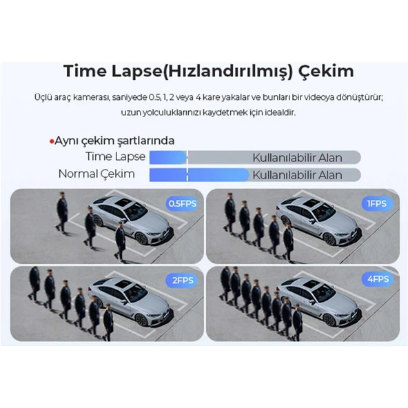 Lingdu V630 4K 3 Kameralı (Ön, Arka, Kabin) Akıllı Araç Kamerası - 3