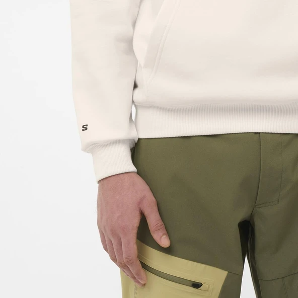 Salomon LC2675600 Chest Logo Hoodie M Erkek Sweatshirt - Resim 6