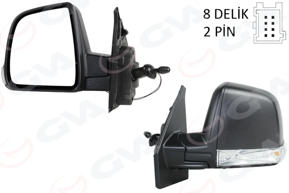 GVA 1029183 DIŞ DİKİZ AYNASI SOL FIAT DOBLO 11 > MEKANİK - DESENLİ - SİNYALLİ 735497882 ürün görseli 1