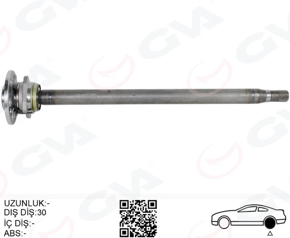 GVA 4499158 AKS MILI ARKA SAG KALIN UZUN 892mm MERCEDES SPRINTER B906 . VW CRAFTER 30-35-50 Z:29-30 PORYALI A9063504010-2E0501172B ürün görseli