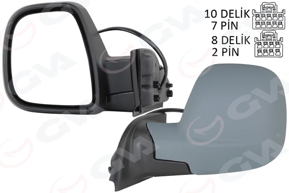 GVA 1029109 DIŞ DİKİZ AYNASI FIAT YENİ DOBLO COMBİ- CARG0 ELEKTRİKLİ ASTARLI REZİSTANSLI OTOMATİK AÇMA KAPAMA SOL 23- ürün görseli 1