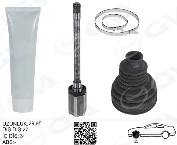 GVA 4499114 AKS MILI ÖN İÇ SAĞ BMW F10 F12 F13 F06 xDrıve SANZIMAN TARAFI UZUNLUK-> 485MM 31607618680-31607593044 ürün görseli 1