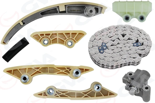 GVA 59C3100 EKSANTRIK ZINCIR SETI TRANSIT 2.4TDCI V184 PUMA 90PS MONDEO 01>07 2.0 TDCI JAGUAR CF1 X TYPE 2.0 EXECT 7 PARÇA KTXS7Q6M000A1A-T199204 ürün görseli 1