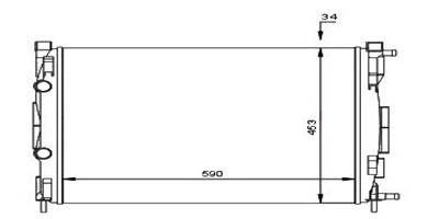 GVA 3111005 MOTOR SU RADYATÖRÜ BRAZİNG RENAULT MEGANE II 02>SCENIC 03> 1.5-1.9DCİ/1.4-1.6-2.0 16V AC KLİMASIZ MEK 585x428x32 8200357536-8200115542-8200117609 ürün görseli 1