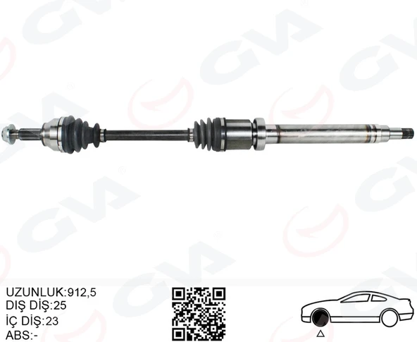 GVA 4433100 ÖN AKS KOMPLE SAĞ FORD COURIER 1.5 1.6 TCDI 14> 17 ET763B436AA-ET763B436AB ürün görseli 1
