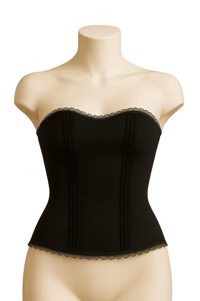 SİYAH MI Emay 9155 F Fırfırlı Terletici Büstiyer ürün görseli 1