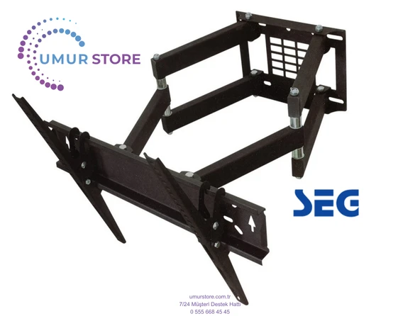 Seg 55SRB900 55” UHD Tivo Smart Uydu Alıcılı 39-65 inç Kilitli Hareketli Lcd Led Tv Duvar Askı Aparatı