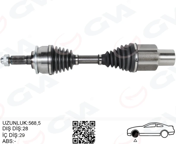 GVA 4438002 ÖN AKS KOMPLE SAĞ FORD RANGER TKE 11> 2.2 TDCI 4 4 AB393A427CC-1945372-UF9T2550XB ürün görseli