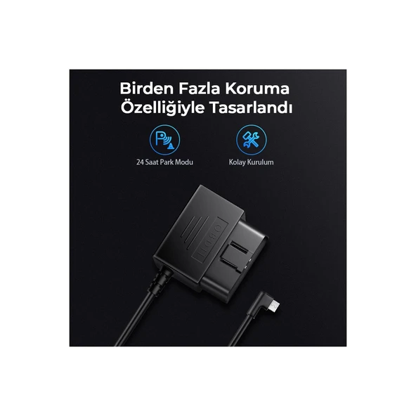Obd Hardwire Kit Type-C Giriş 7/24 Park Modu Destekli Güç Adaptörü 12-24V - 5