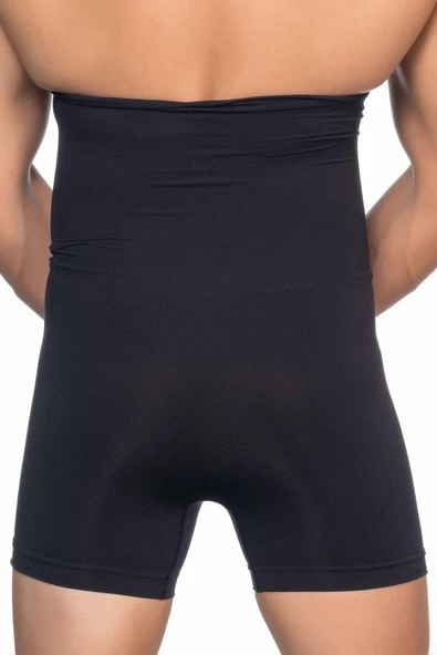 SİYAH MI Emay E1005 Erkek Yüksek Bel Double Boxer Korse - Resim 3