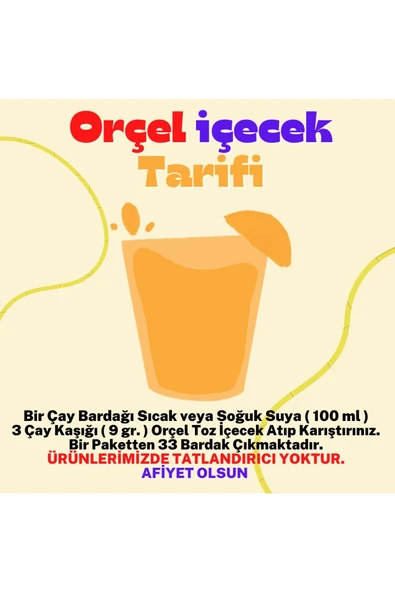 ORÇEL Toz Içecek Seti Oralet Çay Sıcak Soğuk Karışık Paket 5x300 Gr. - 2