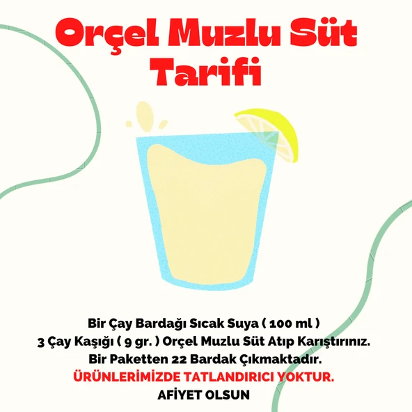 ORÇEL Sıcak Çikolata 200gr. Muzlu Süt 200gr. Salep 200gr. Kivi 300gr. - 3