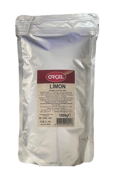 ORÇEL Limon Aromalı Içecek Tozu Oralet Çay 1 Kg. - 1