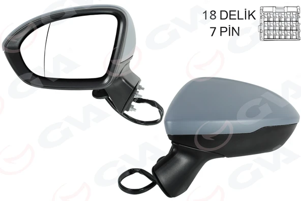 GVA 1099125 DIŞ DİKİZ AYNASI SOL CRUZE 17- ASTRA K 15-22 ELEKTRİKLİ KATNALABİLİR ISITMALI ASTARLI ASFERİK 13453526-13396540-13396526 ürün görseli 1