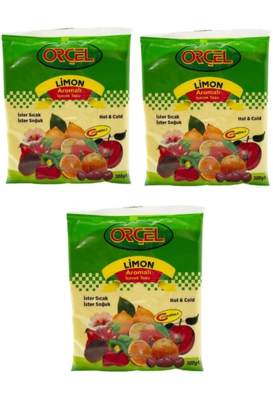 ORÇEL Limon Aromalı Içecek Tozu Oralet Çay 300gr.x 3 Adet