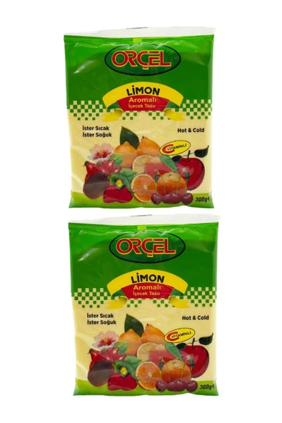 ORÇEL Limon Aromalı Içecek Tozu Oralet Çay 300gr x 2 Adet ürün görseli 1