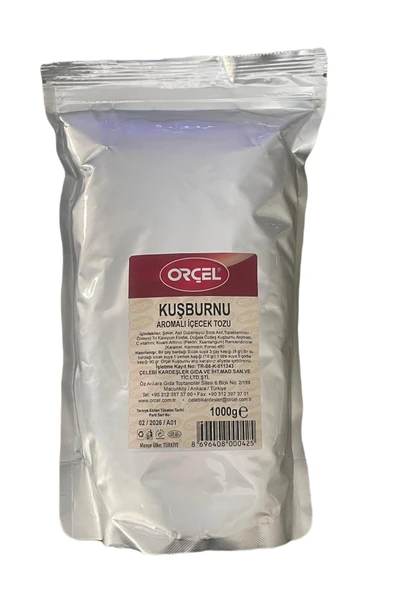 ORÇEL Kuşburnu Aromalı Içecek Tozu Oralet Çay 1 Kg.