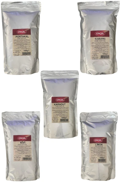 ORÇEL Toz Içecek Seti Oralet Çay Sıcak Soğuk Karışık Paket 5x1 Kg. - 1