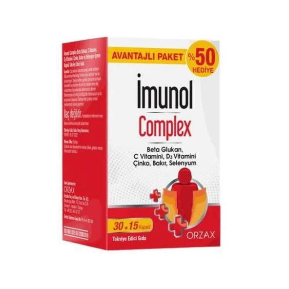 Orzax İmunol Complex Avantajlı Paket 30+15 Kapsül - 1