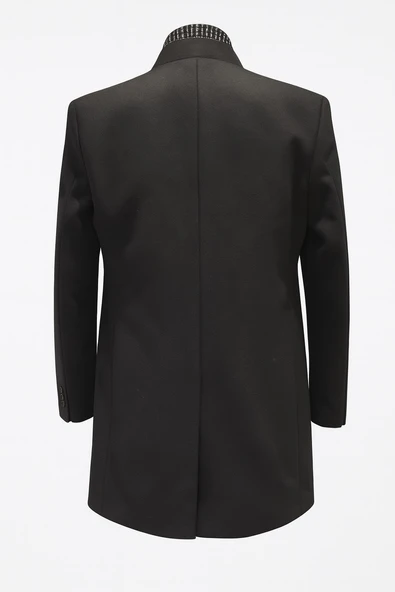 Plus Scorpion Erkek Uzun Kaşe Kaban – İtalyan Kesim Slim Fit Şık Model - 6