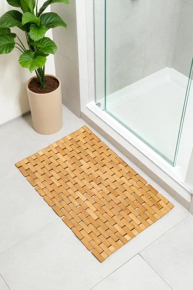 Digithome Kaymaz Taban Katlanabilir Çok Amaçlı Mat Dekoratif Banyo Paspası 40x60 Cm- 862