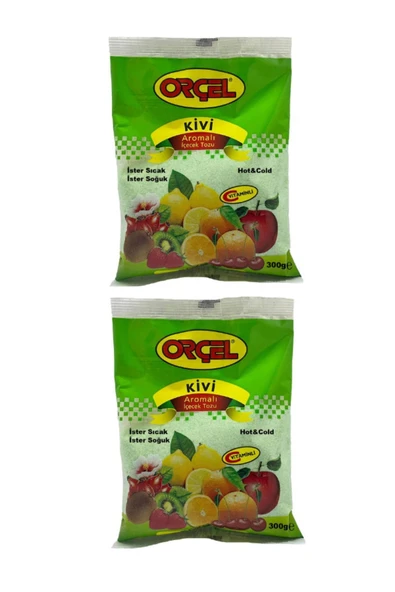 ORÇEL Kivi Aromalı Içecek Tozu Oralet Çay 300gr.x 2 Adet - 1