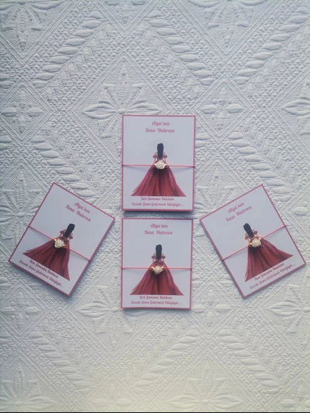 100 Adet Kişiye Özel Gül İnci Model Düğün Nikah Nişan Söz Kına Hatırası Dağıtmalık Hediyelik Bileklik - Resim 5