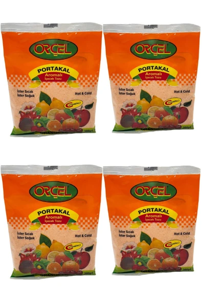 ORÇEL Portakal Aromalı Içecek Tozu Oralet Çay 300gr.x 4 Adet