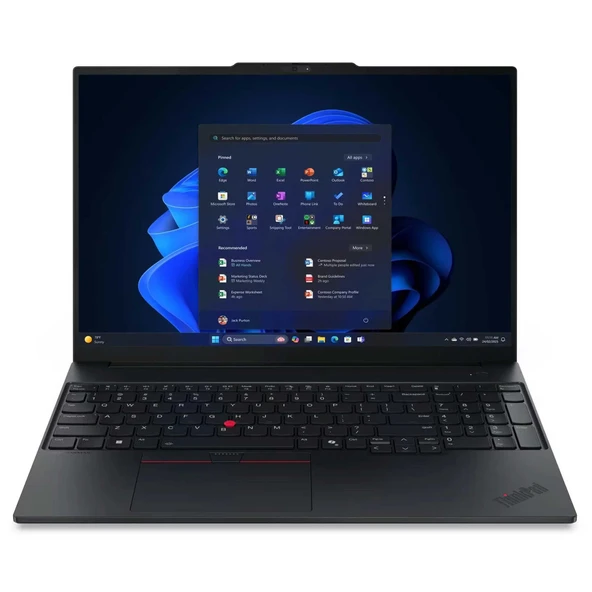Lenovo E16 21SR006RTX009 Ultra7 255H 32GB 2TBSSD 16" WUXGA FreeDOS Dizüstü Bilgisayar ürün görseli 1