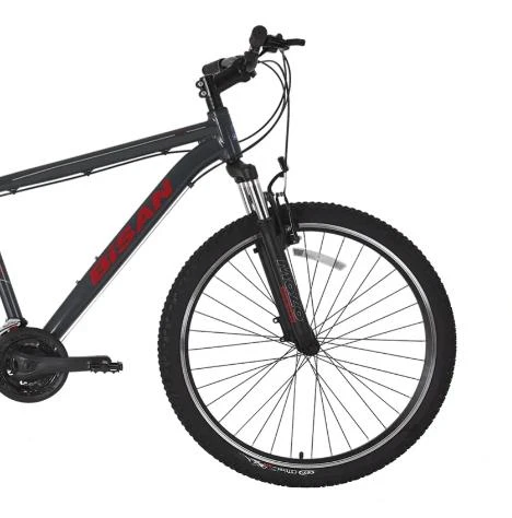 Bisan Atlas 26 V fren 43 Cm Parlak Gri Kırmızı MTB Dağ Bisikleti - Resim 2