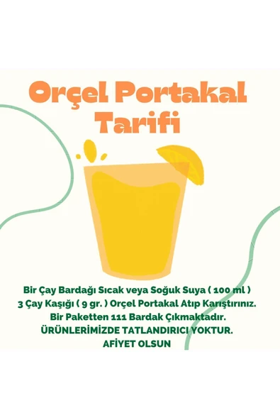 ORÇEL Toz Içecek Seti Oralet Çay Sıcak Soğuk Karışık Paket 5x1 Kg. - 6