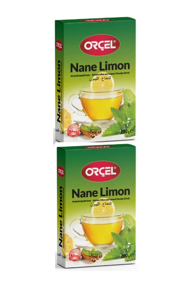 ORÇEL Nane Limon (MENTÖLLÜ) Aromalı Içecek Tozu Oralet Çay 2 X 200gr.